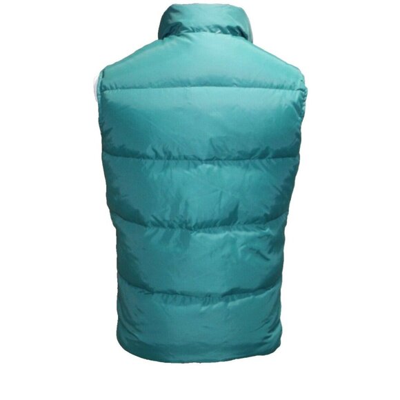 Vintage Woolrich Goose DOWN 80s Fall Winter Hunting HTF Teal Blue Vest Jacket S - Picture 2 of 7